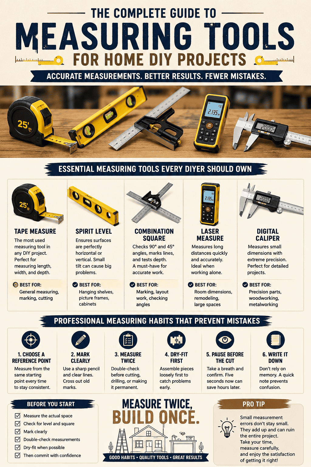 Measuring tools comparison infographic