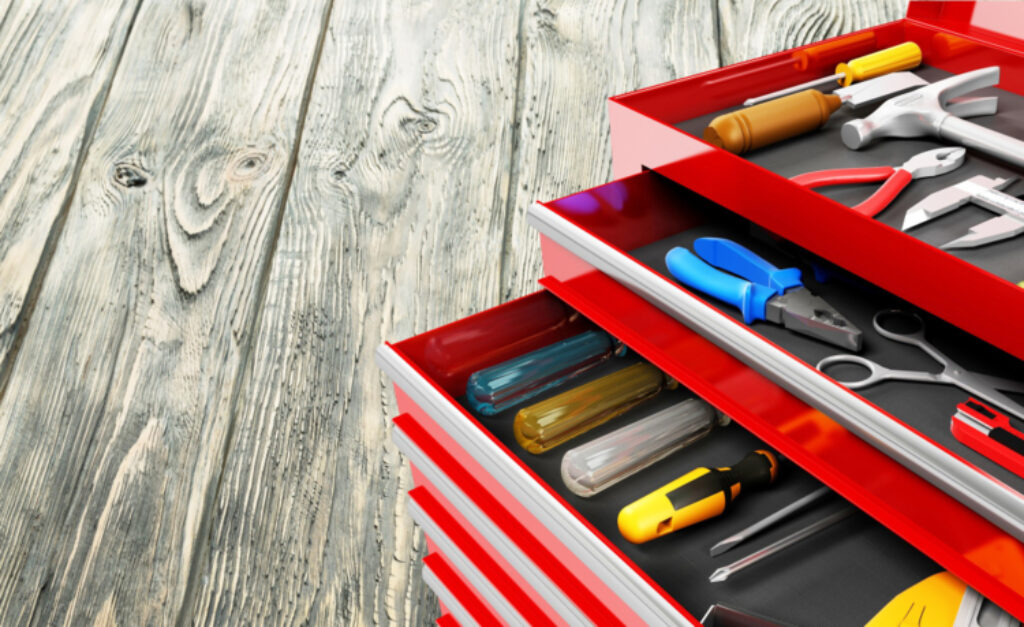 Real organized toolbox